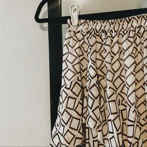 Korean brand// patterned midi skirt